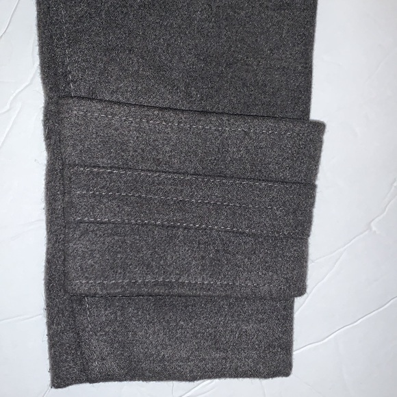 Hydraulic M grey faux wool double breasted lined banded waist & wrists pea coat - Picture 14 of 16